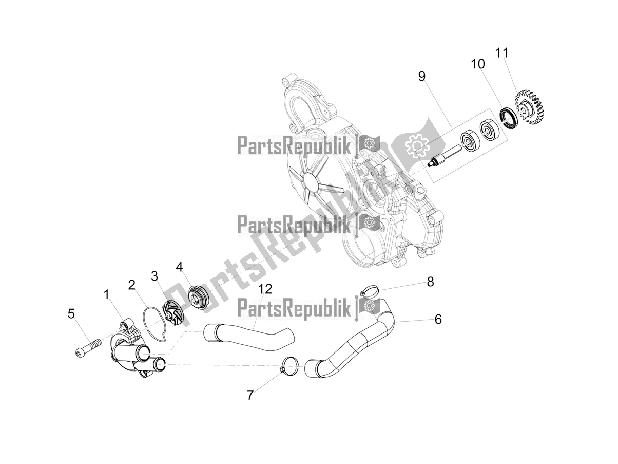 Toutes les pièces pour le Pompe De Refroidissement du Aprilia SX 125 2020