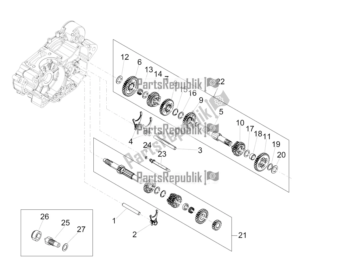 Toutes les pièces pour le Réducteur - Engrenage du Aprilia SX 125 2020
