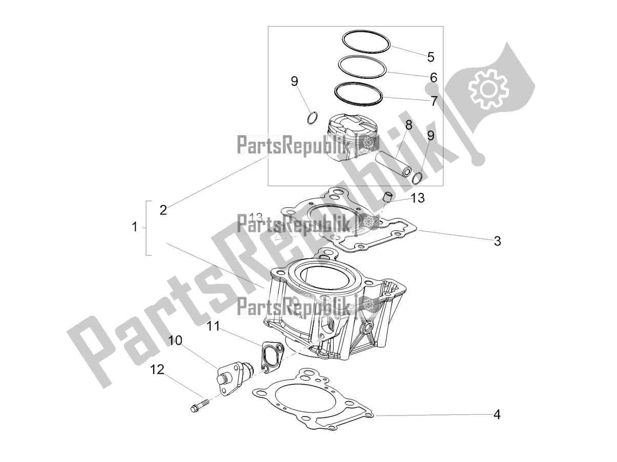 All parts for the Cylinder - Piston of the Aprilia SX 125 2021