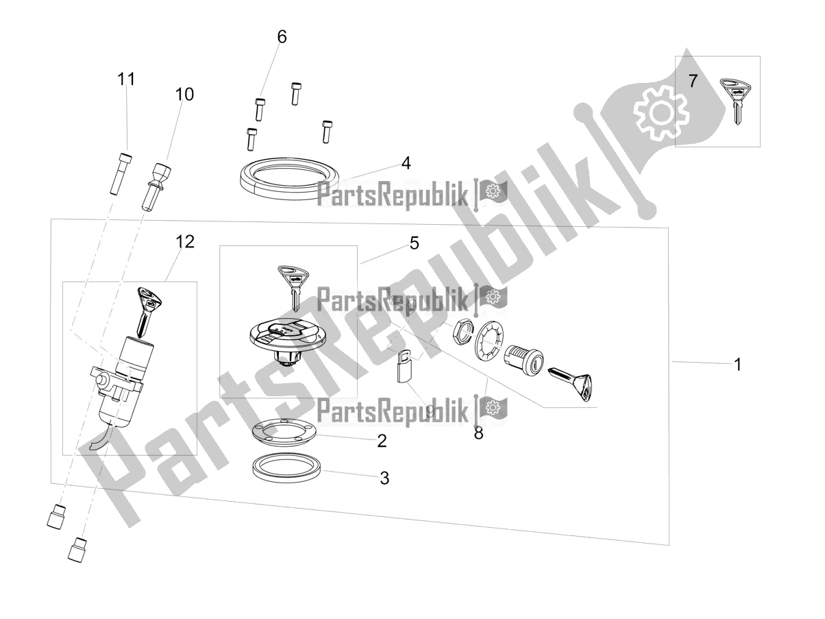 Toutes les pièces pour le Serrures du Aprilia SX 125 2021