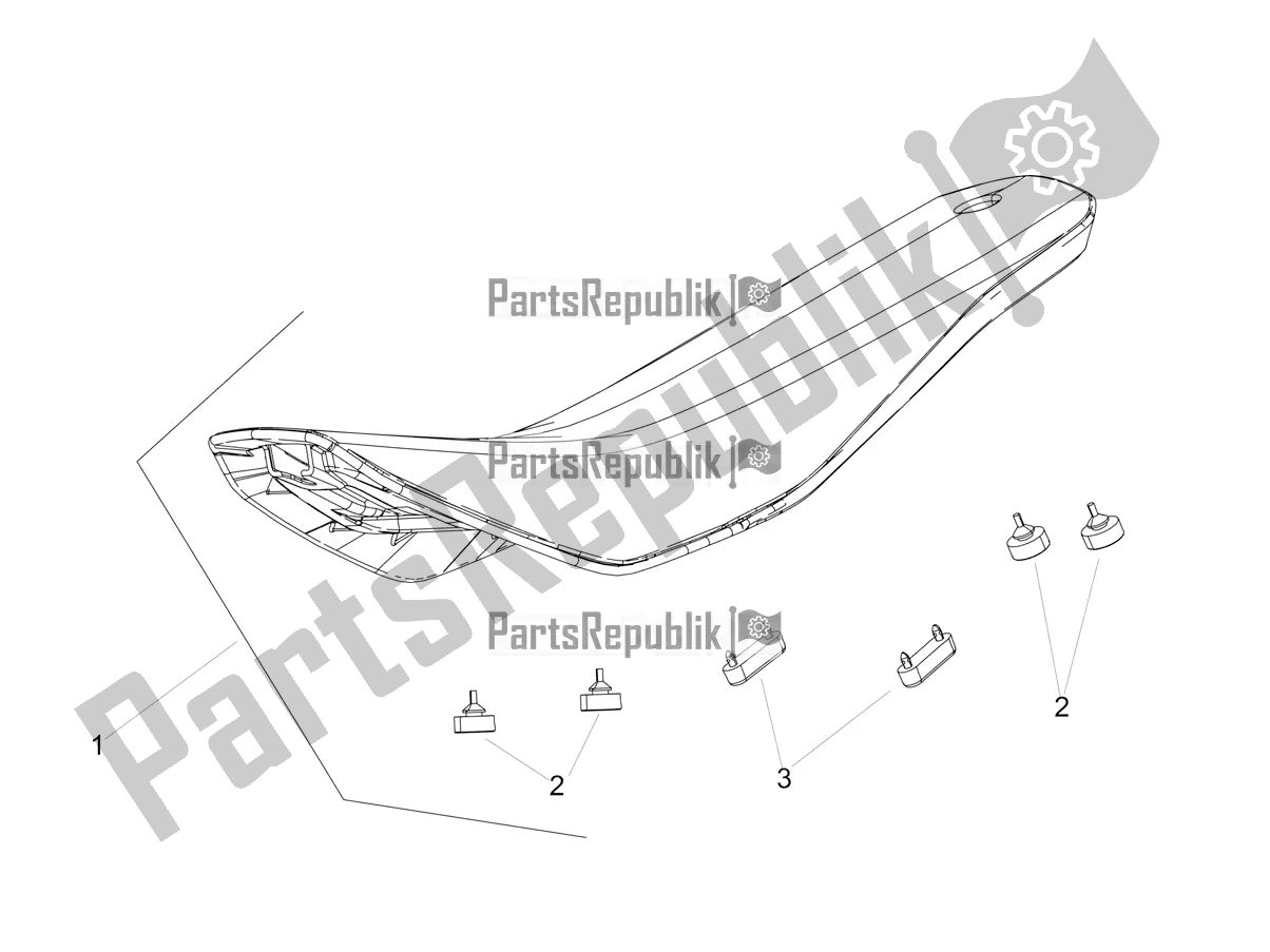 Alle onderdelen voor de Zadel van de Aprilia SX 125 2021