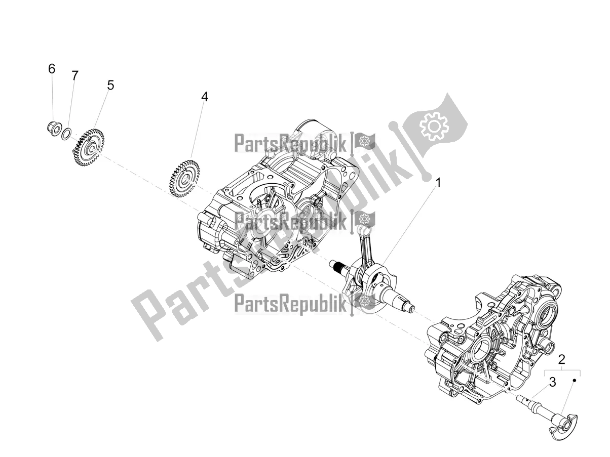 Alle onderdelen voor de Krukas van de Aprilia SX 125 2022