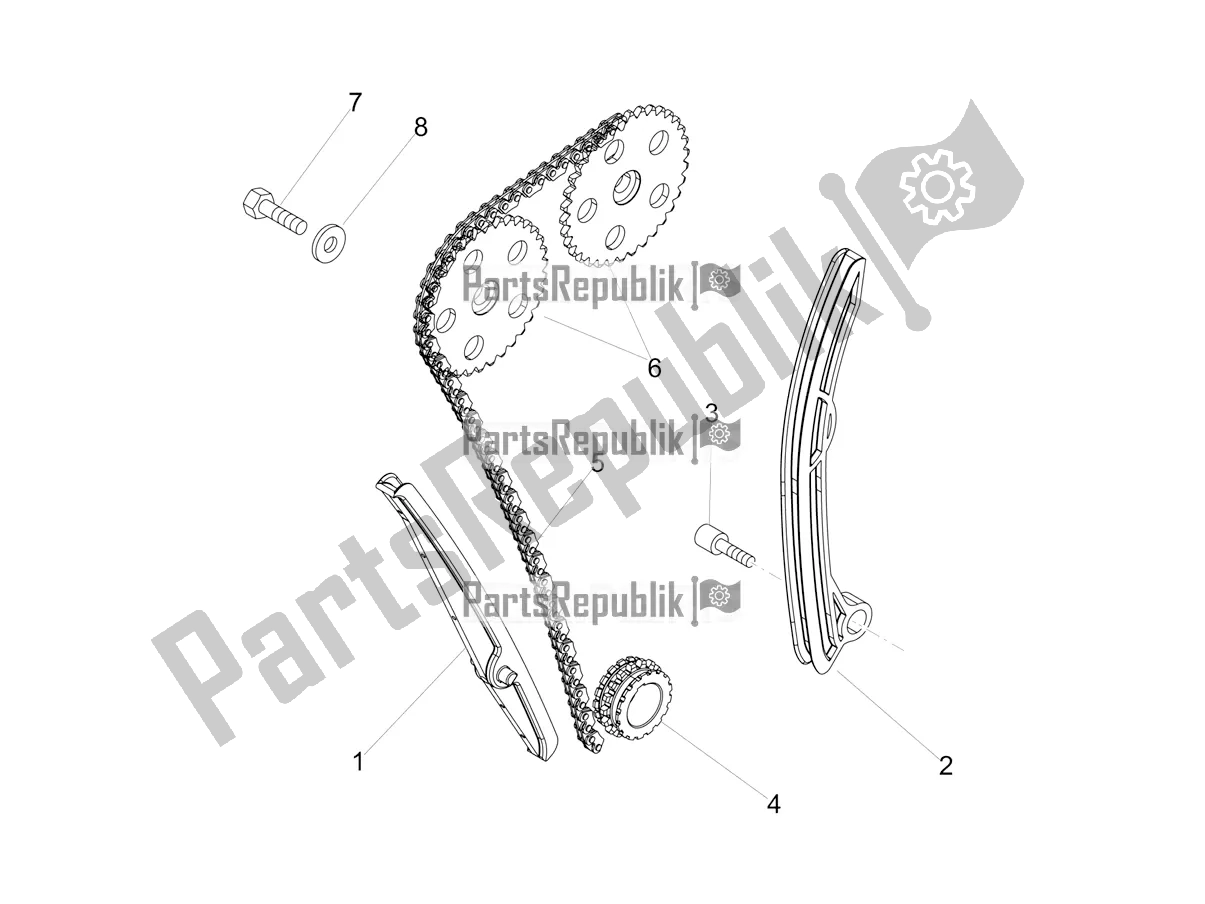 All parts for the Front Cylinder Timing System of the Aprilia SX 125 Apac 2019