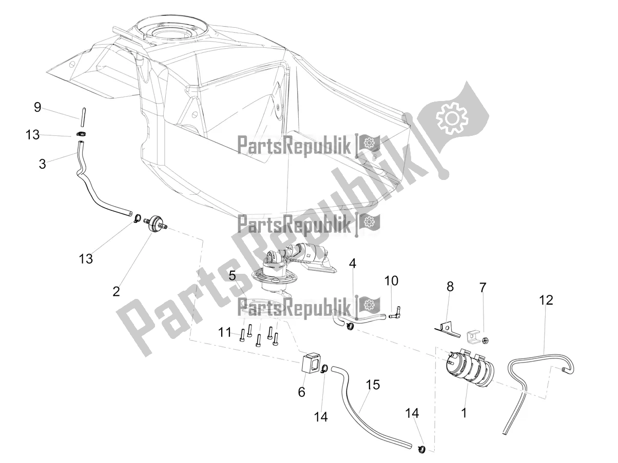 Alle Teile für das Kraftstoffdampfrückgewinnungssystem des Aprilia SX 125 Apac 2019