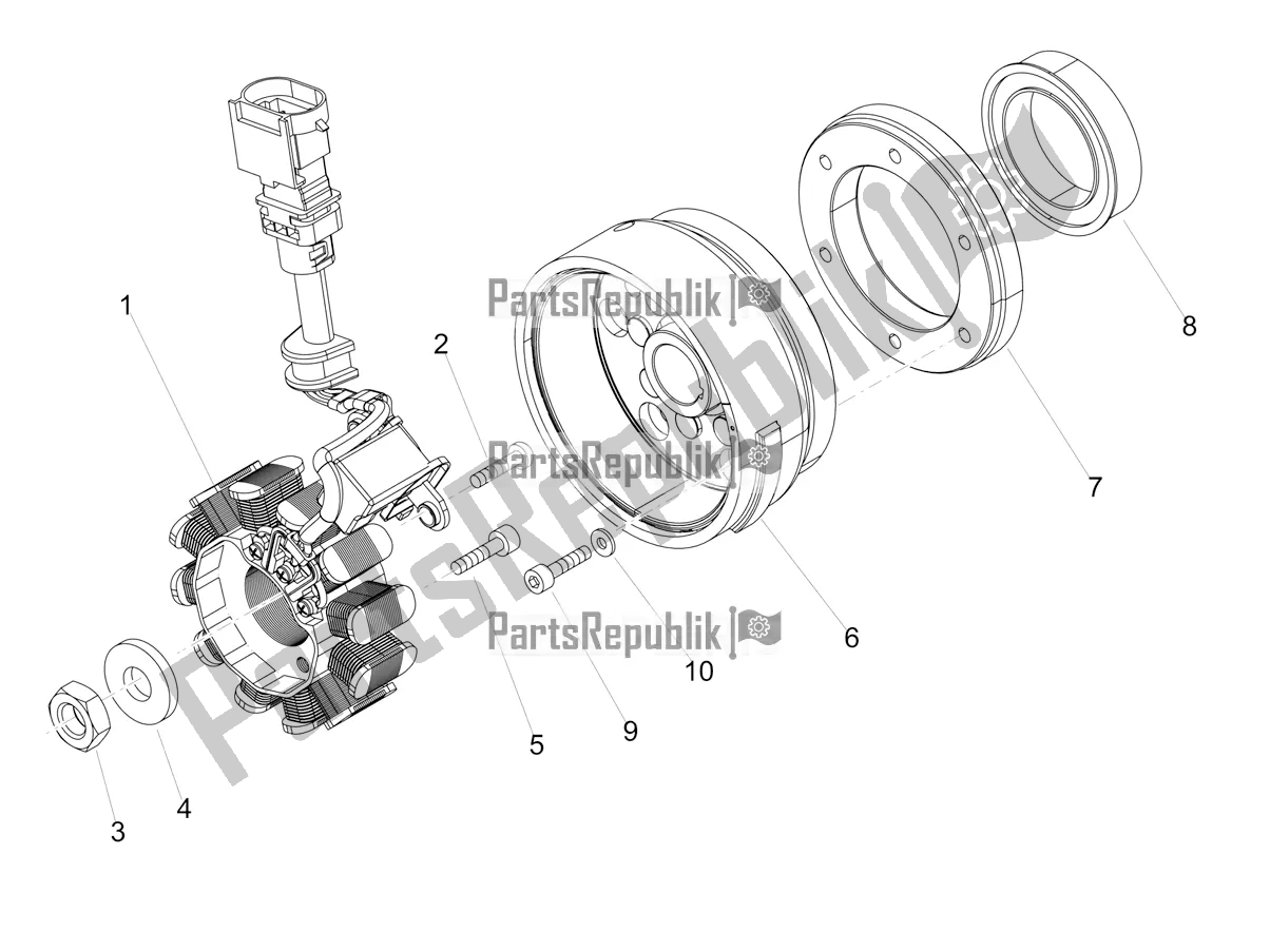 Alle onderdelen voor de Cdi Magneto Montage / Ontstekingsunit van de Aprilia SX 125 Apac 2020