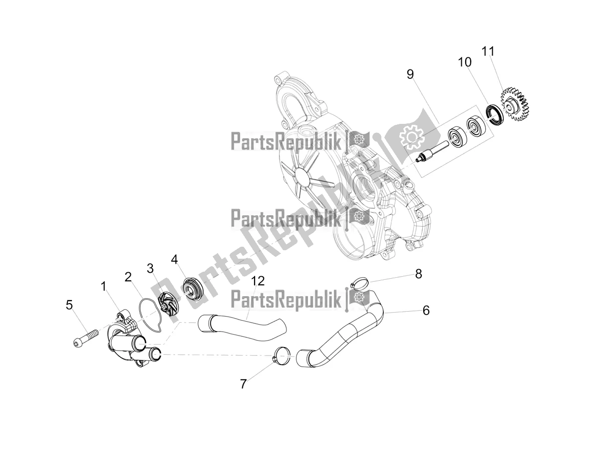 Toutes les pièces pour le Pompe De Refroidissement du Aprilia SX 125 Apac 2020