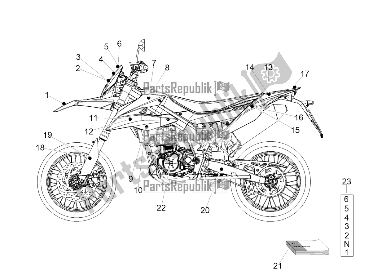 Alle Teile für das Decalcomania des Aprilia SX 125 Apac 2020