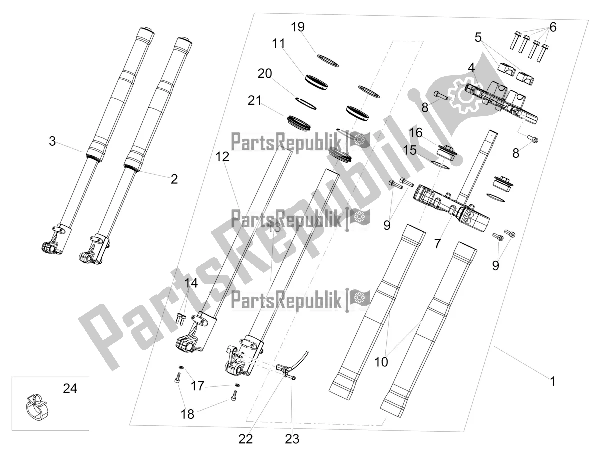 Tutte le parti per il Forchetta del Aprilia SX 125 Apac 2020