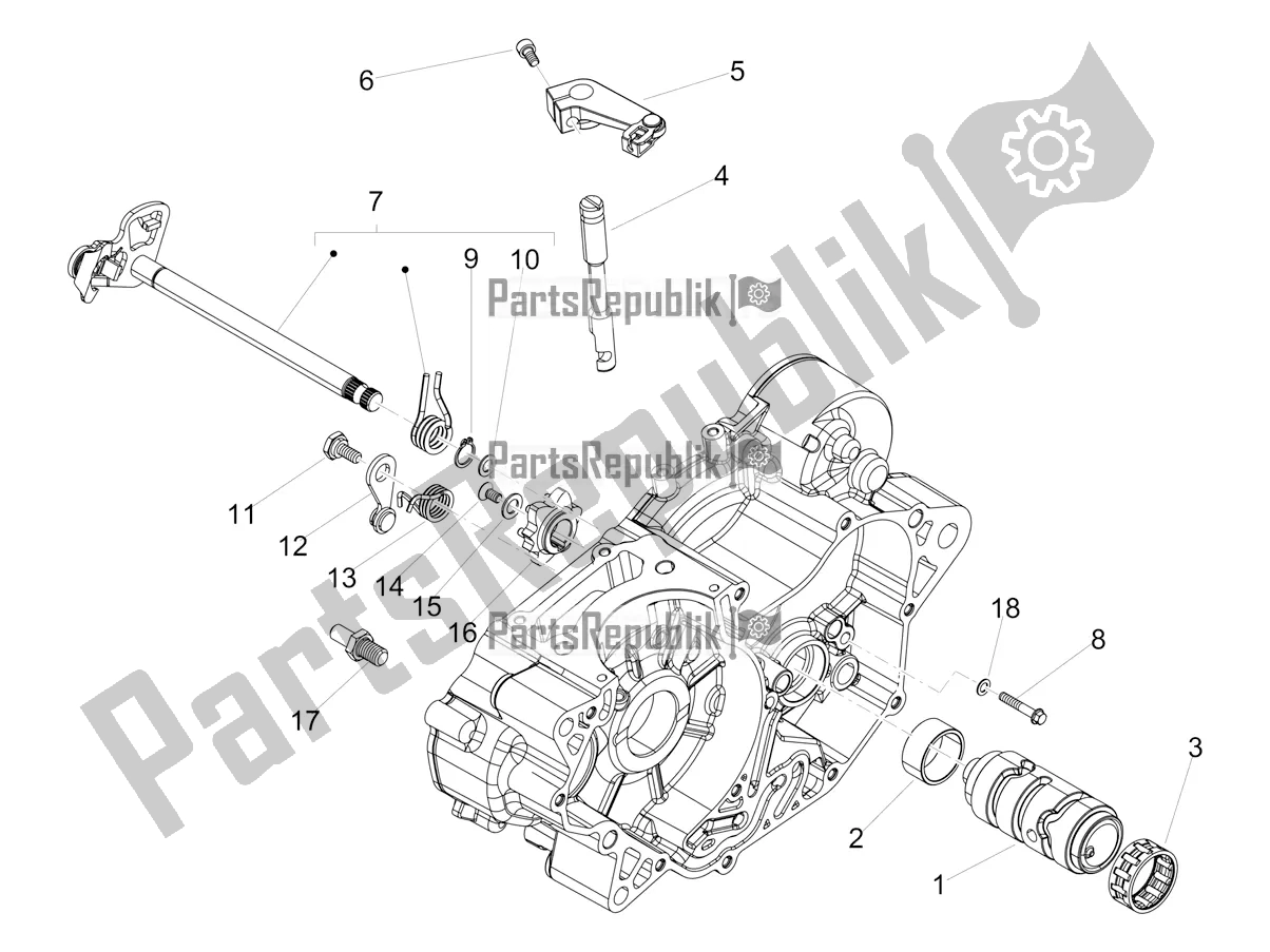 Toutes les pièces pour le Boîte De Vitesses / Sélecteur / Came De Changement De Vitesse du Aprilia SX 125 Apac 2020