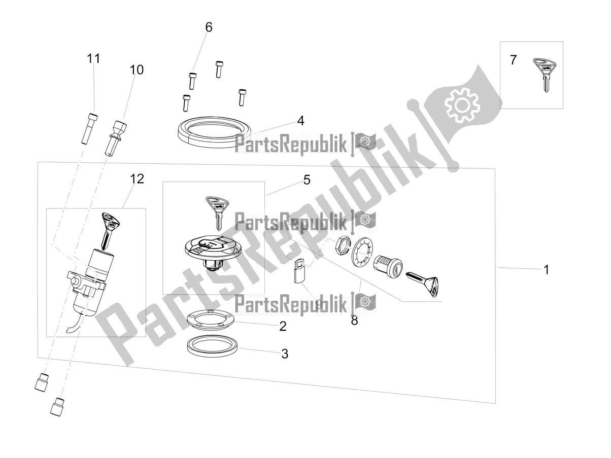 Tutte le parti per il Serrature del Aprilia SX 125 Apac 2020