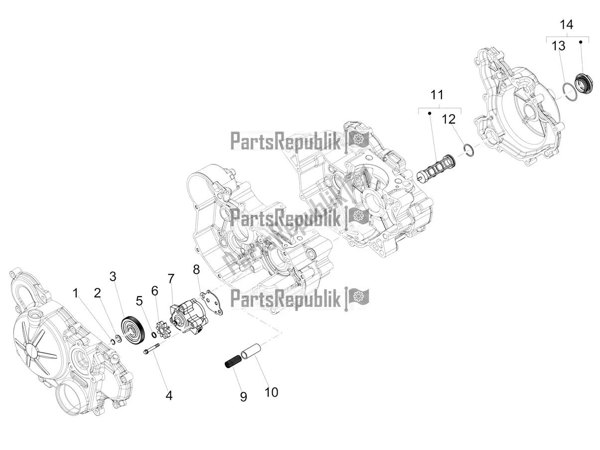 Tutte le parti per il Pompa Dell'olio del Aprilia SX 125 Apac 2020