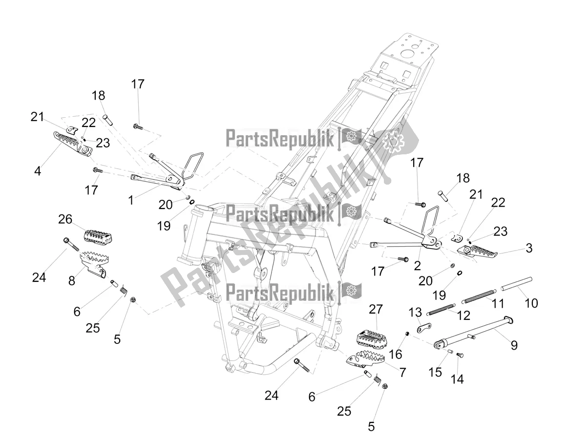 Tutte le parti per il Trestle - Footboards del Aprilia SX 125 Apac 2020