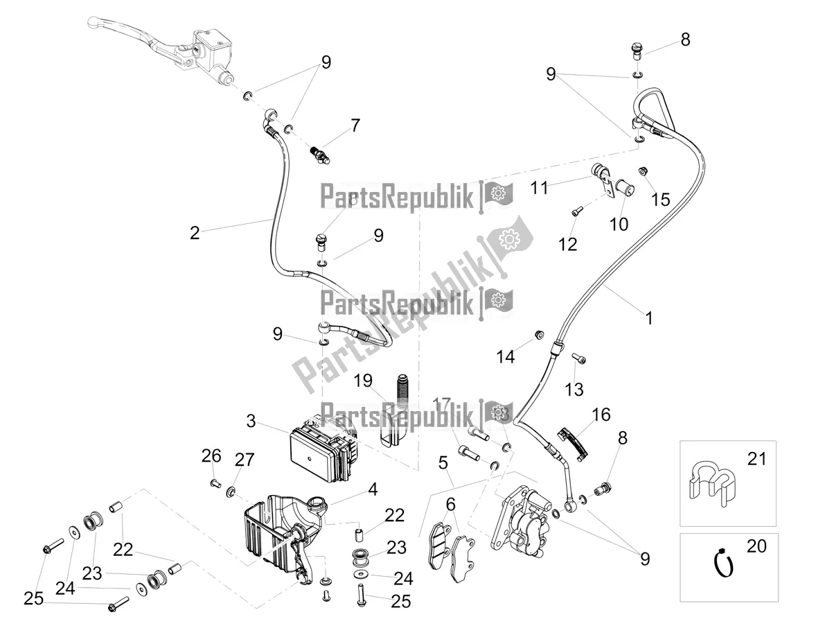 Todas las partes para Sistema De Frenos Abs de Aprilia SX 125 Apac 2021