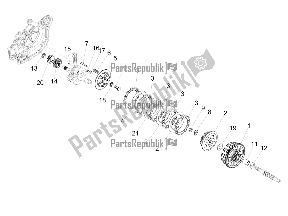 Todas las partes para Embrague de Aprilia SX 125 Apac 2021