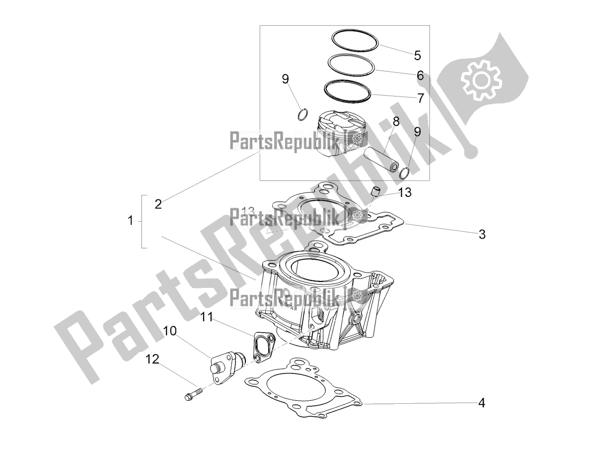 All parts for the Cylinder - Piston of the Aprilia SX 125 Apac 2021