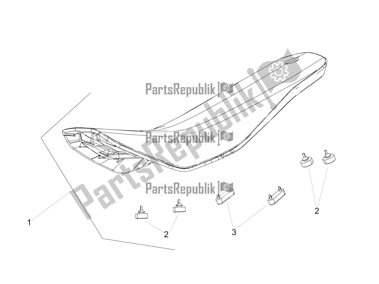 Alle onderdelen voor de Zadel van de Aprilia SX 125 Apac 2021