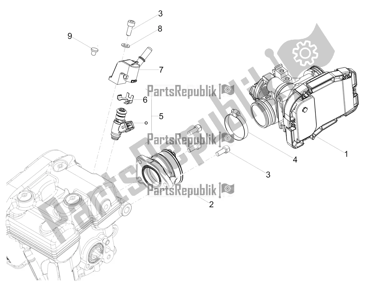 Alle onderdelen voor de Gasklephuis van de Aprilia SX 125 Apac 2021