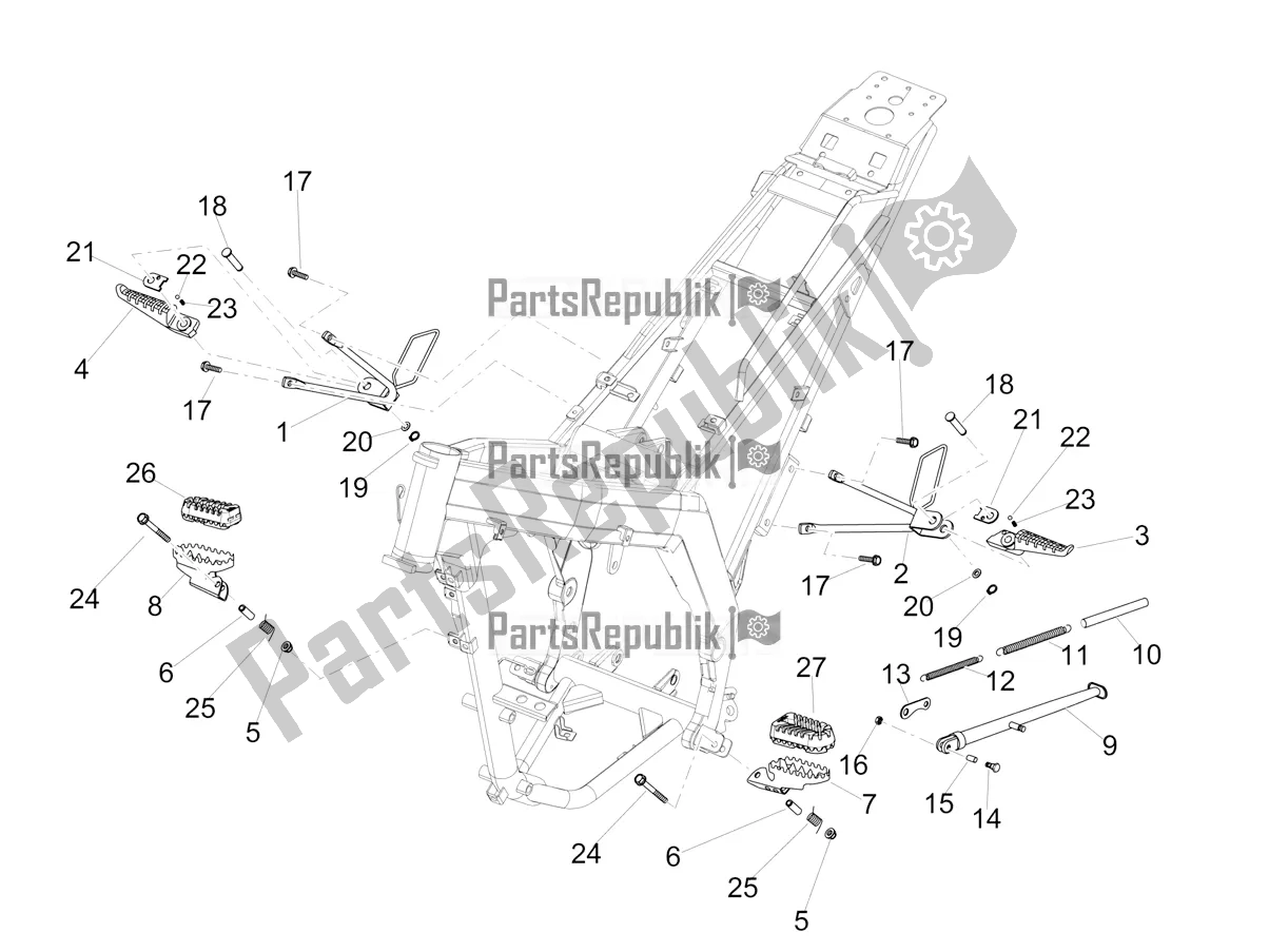 Tutte le parti per il Trestle - Footboards del Aprilia SX 125 Apac 2021