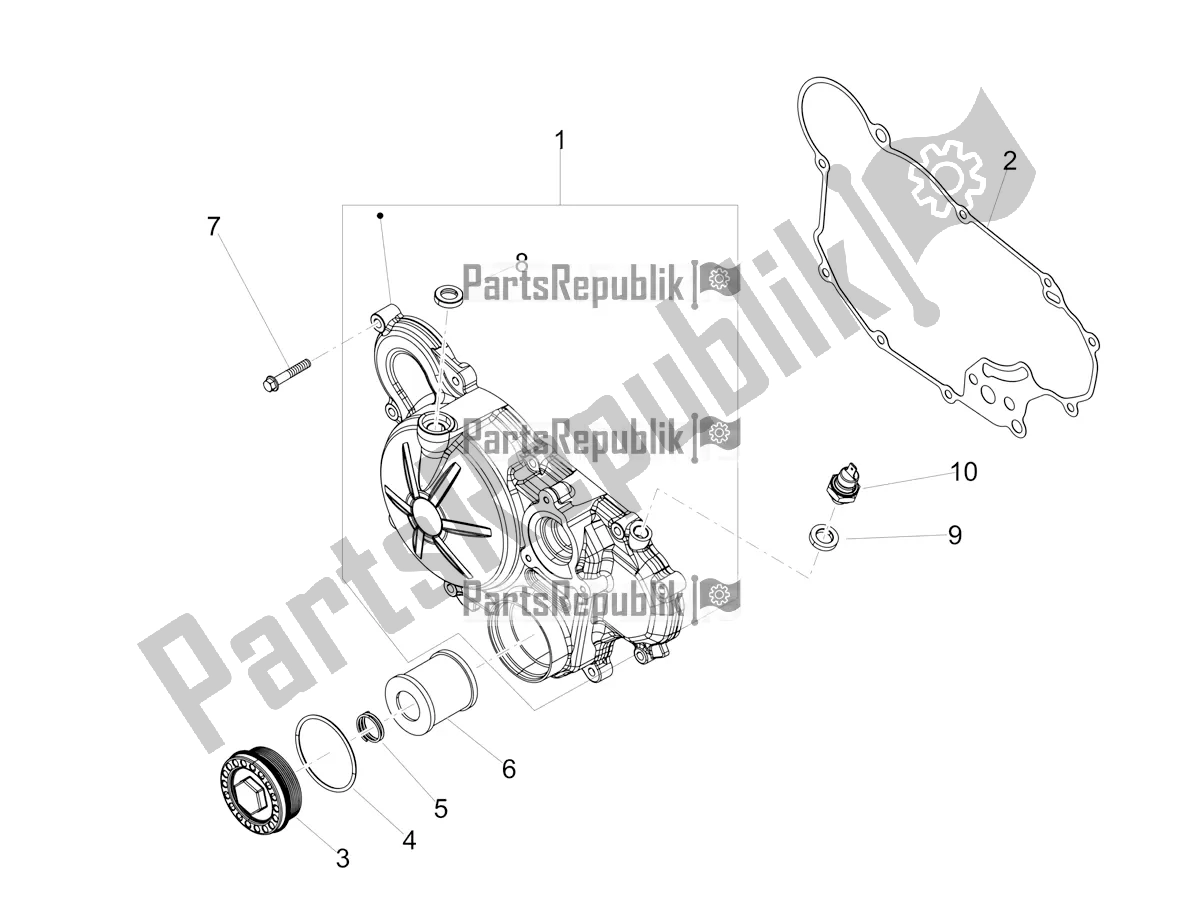 Alle onderdelen voor de Koppelingsdeksel van de Aprilia SX 125 Apac 2022