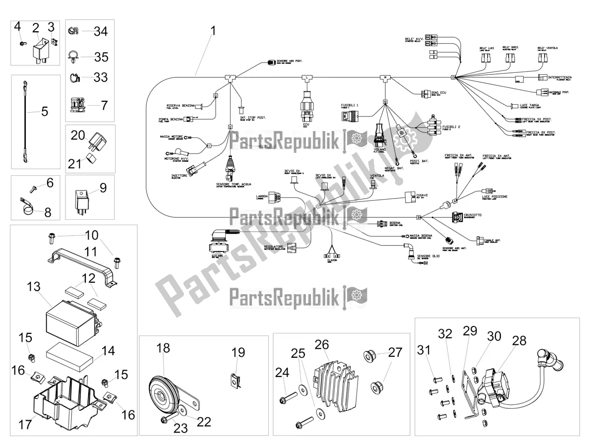 All parts for the Electrical System of the Aprilia SX 125 Apac 2022