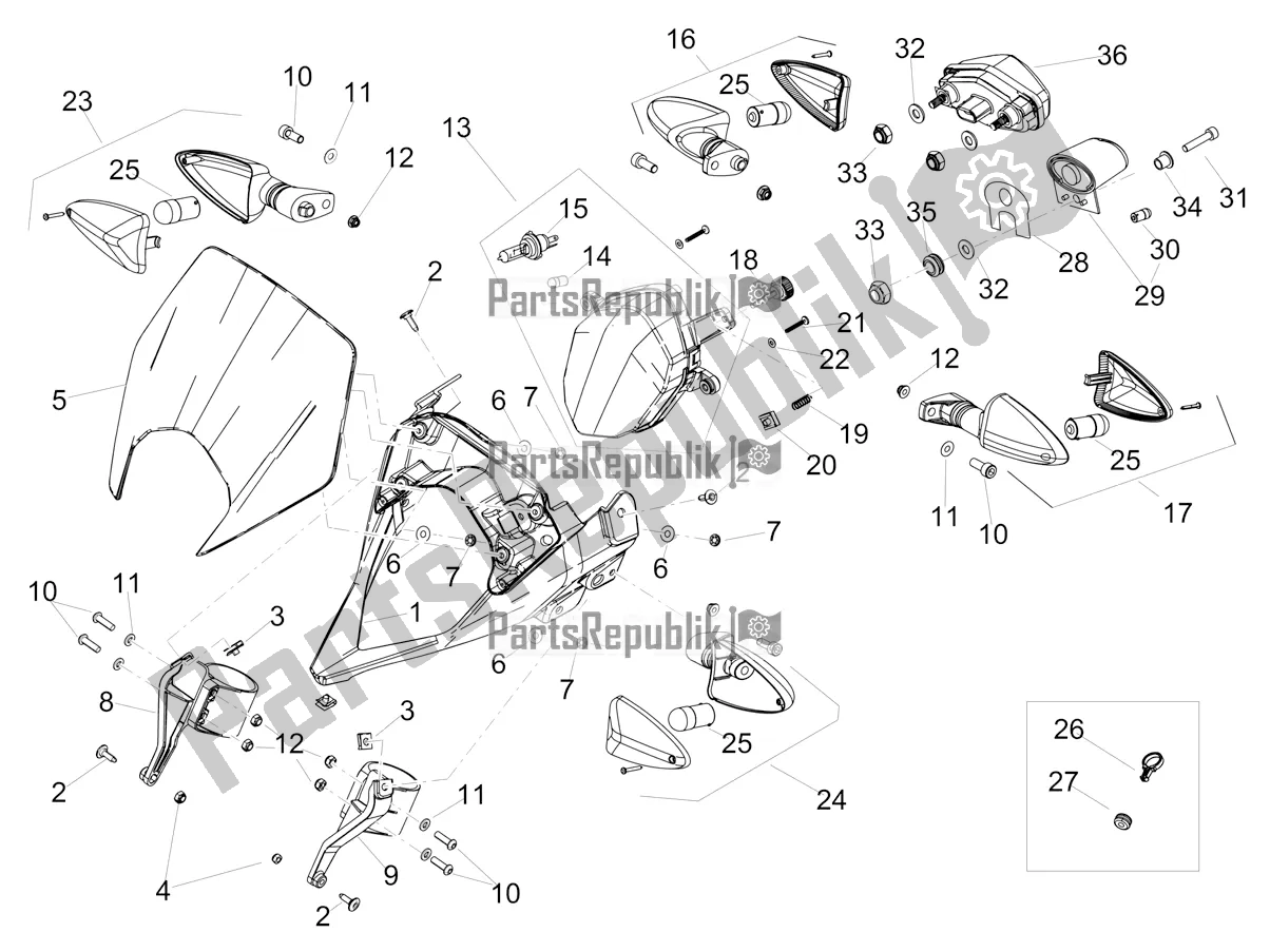 Alle onderdelen voor de Lichten van de Aprilia SX 125 Apac 2022