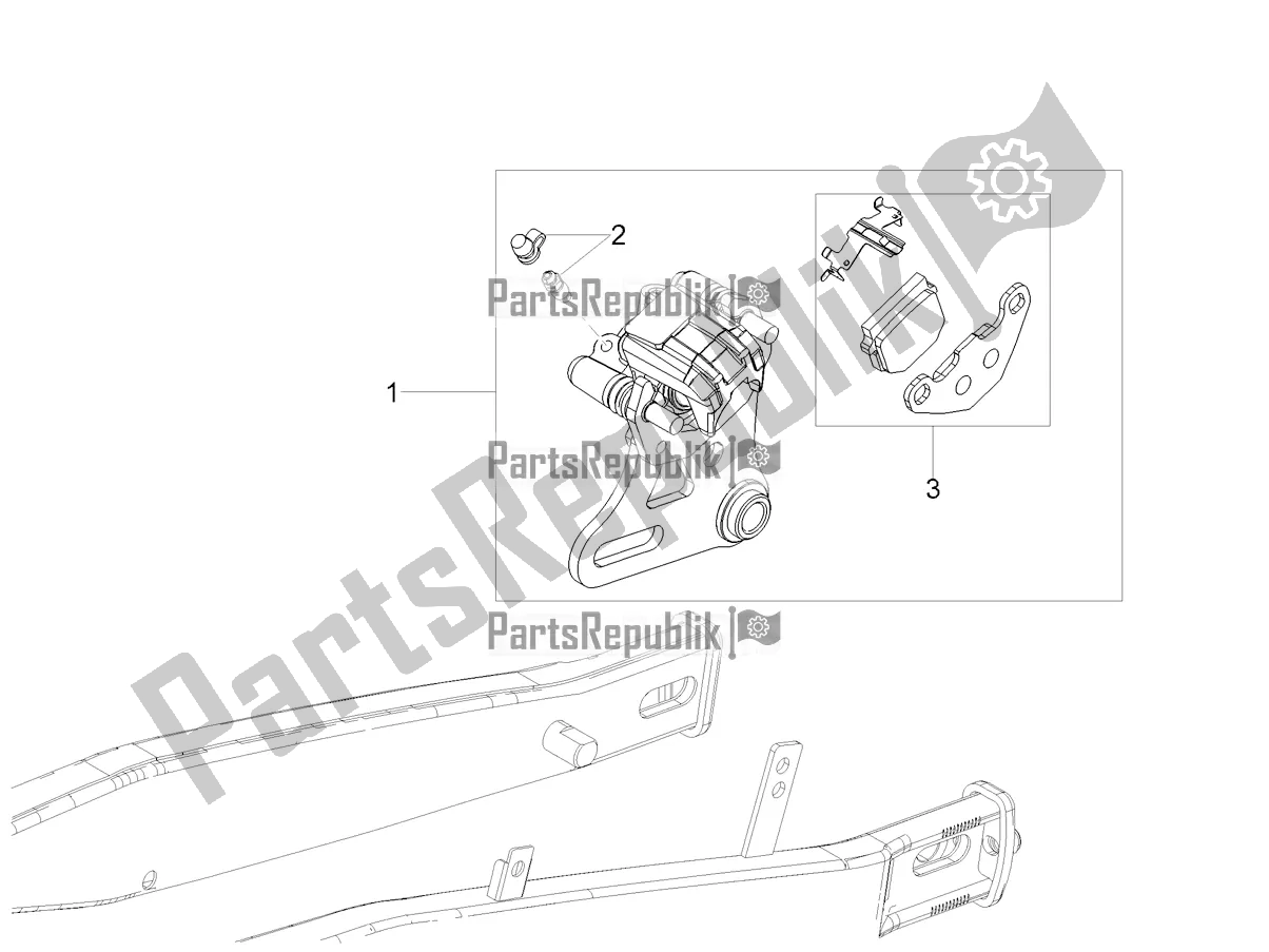 All parts for the Rear Brake Caliper of the Aprilia SX 50 2018