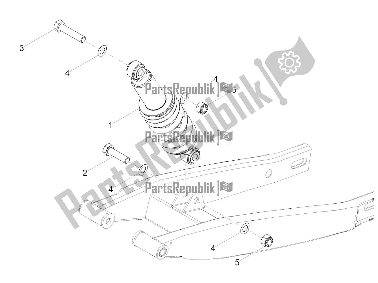 Alle onderdelen voor de Schokdemper van de Aprilia SX 50 2018