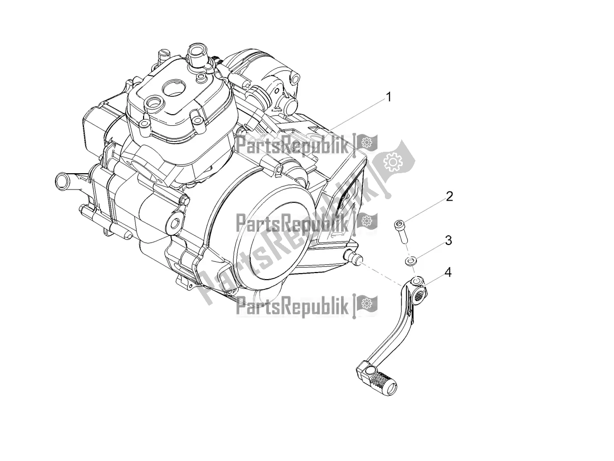 Todas as partes de Alavanca Parcial De Completação Do Motor do Aprilia SX 50 2019