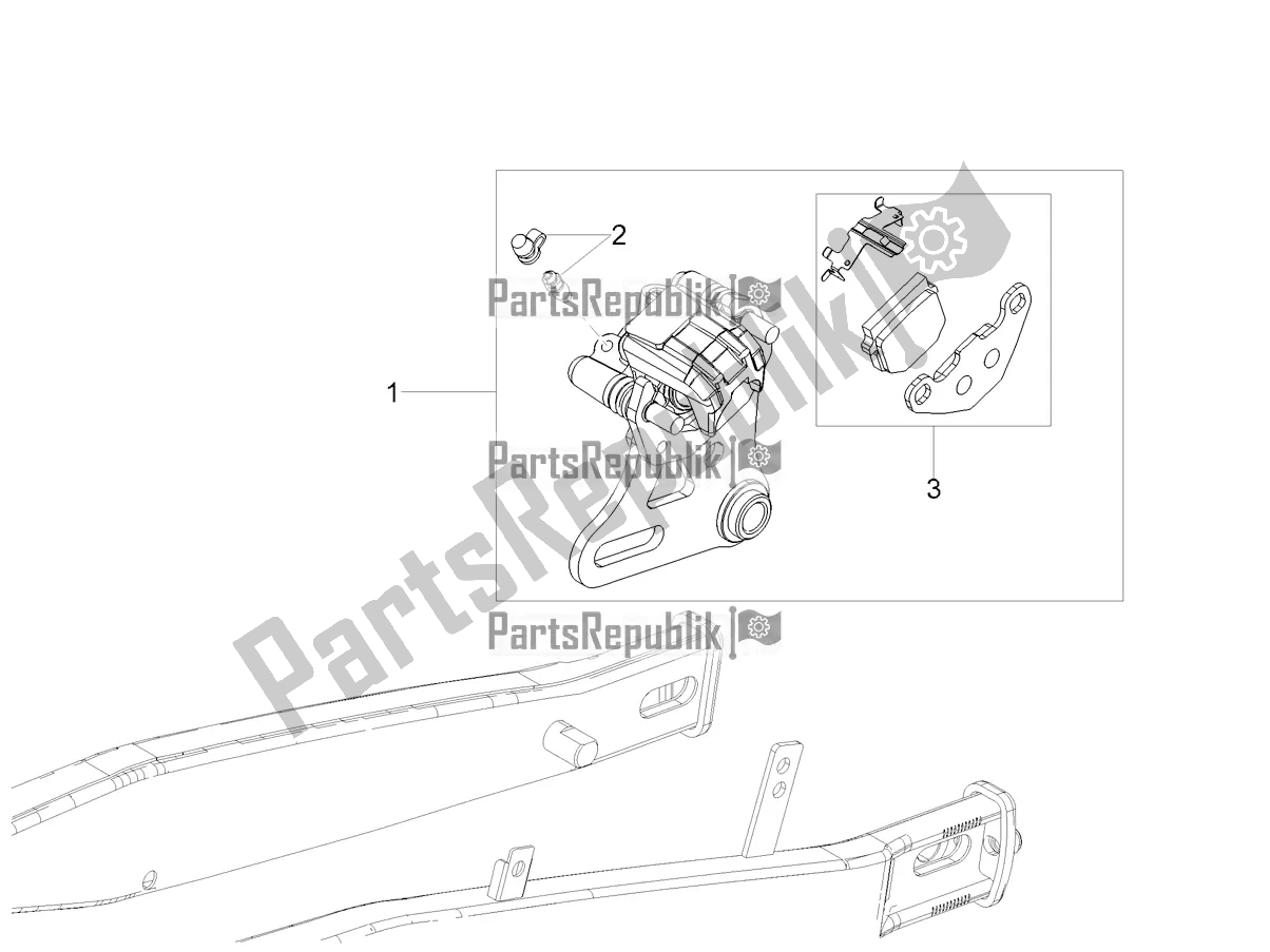 All parts for the Rear Brake Caliper of the Aprilia SX 50 2019