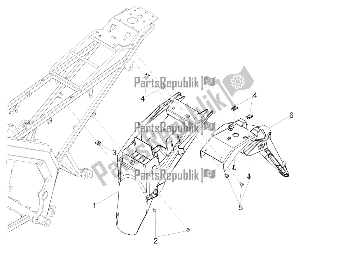 Toutes les pièces pour le Garde-boue Arrière du Aprilia SX 50 2019