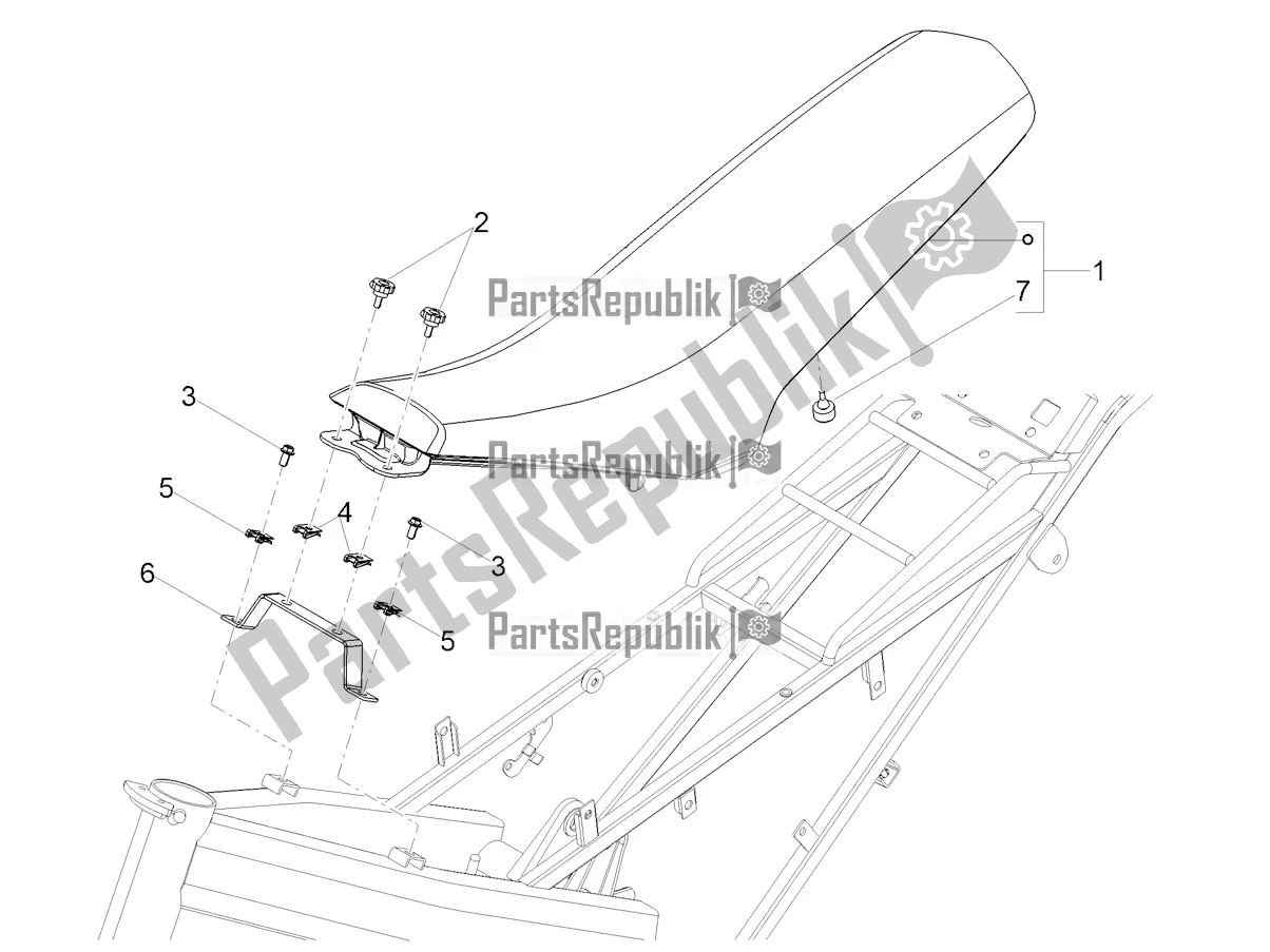 All parts for the Saddle of the Aprilia SX 50 2019