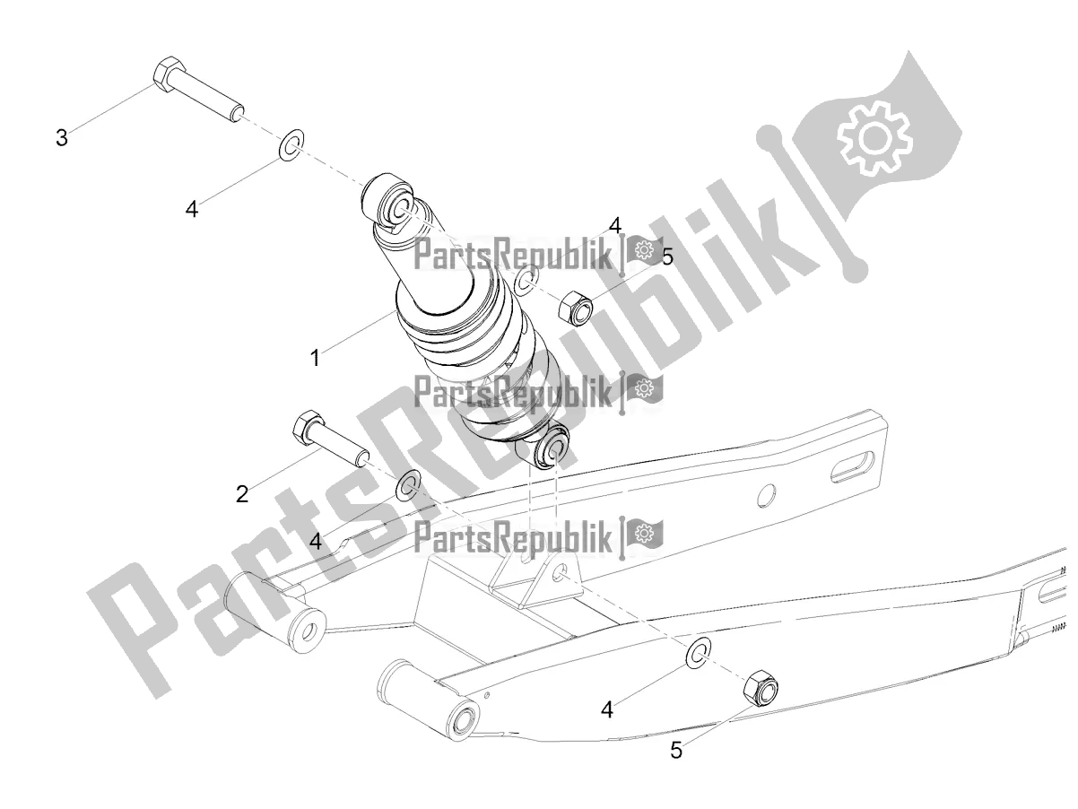 Alle onderdelen voor de Schokdemper van de Aprilia SX 50 2019