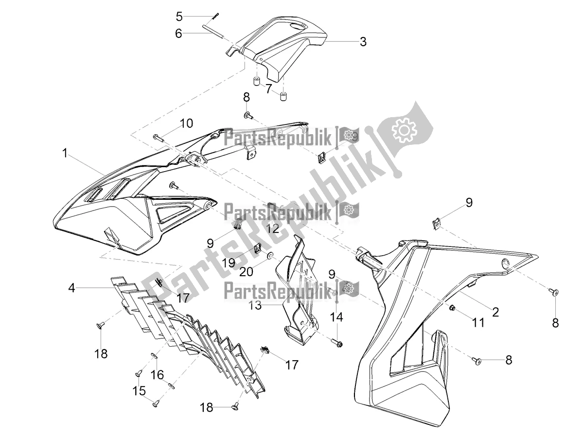 All parts for the Duct of the Aprilia SX 50 2020
