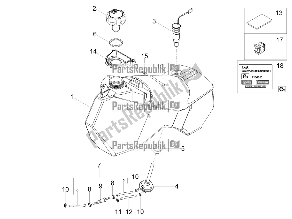 Wszystkie części do Zbiornik Paliwa Aprilia SX 50 2020