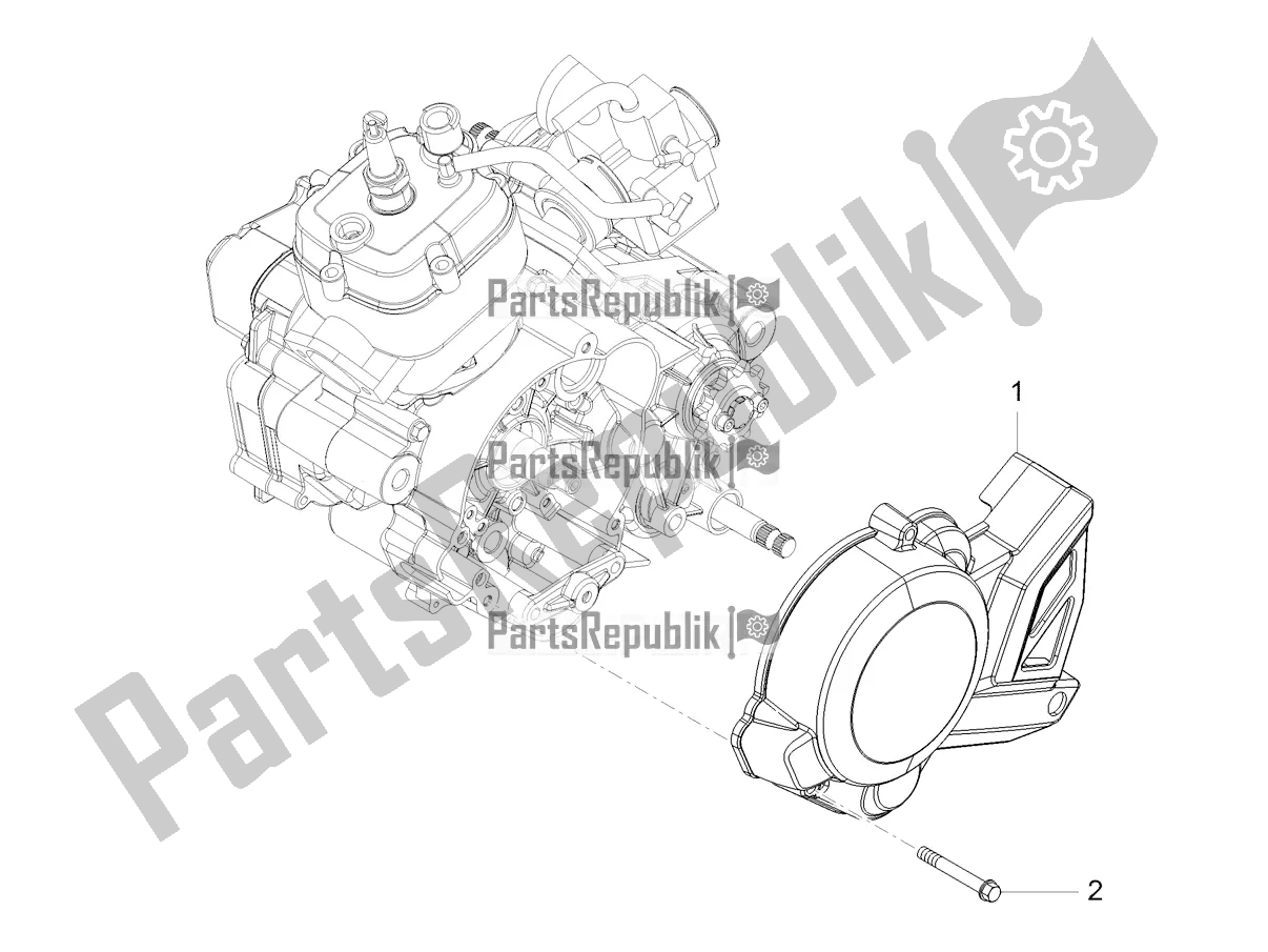 Todas as partes de Tampa Do Volante do Aprilia SX 50 2021