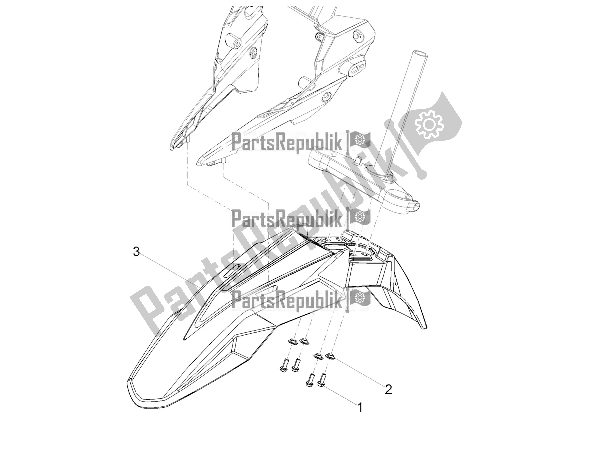 Toutes les pièces pour le Montant-garde-boue Avant du Aprilia SX 50 2021