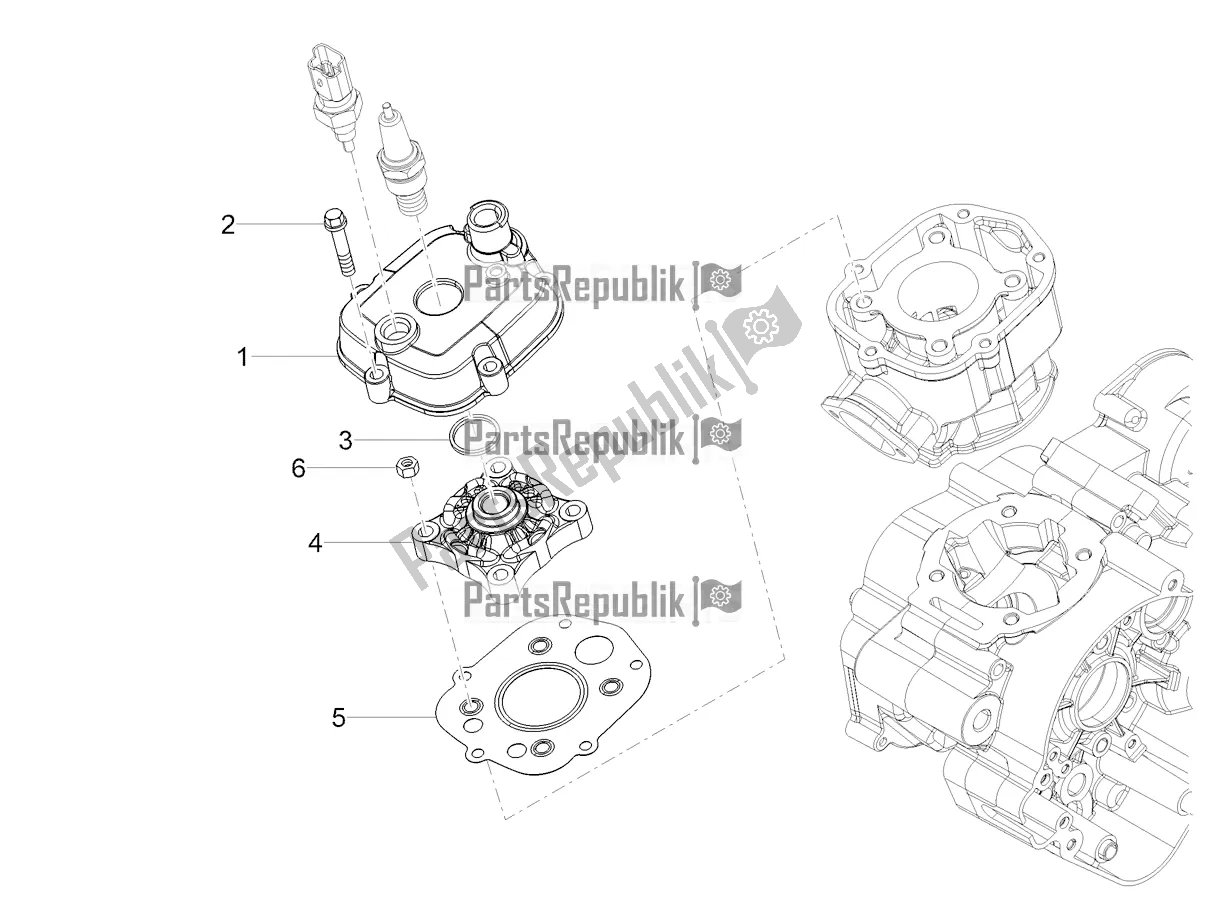 All parts for the Head Cover of the Aprilia SX 50 2021