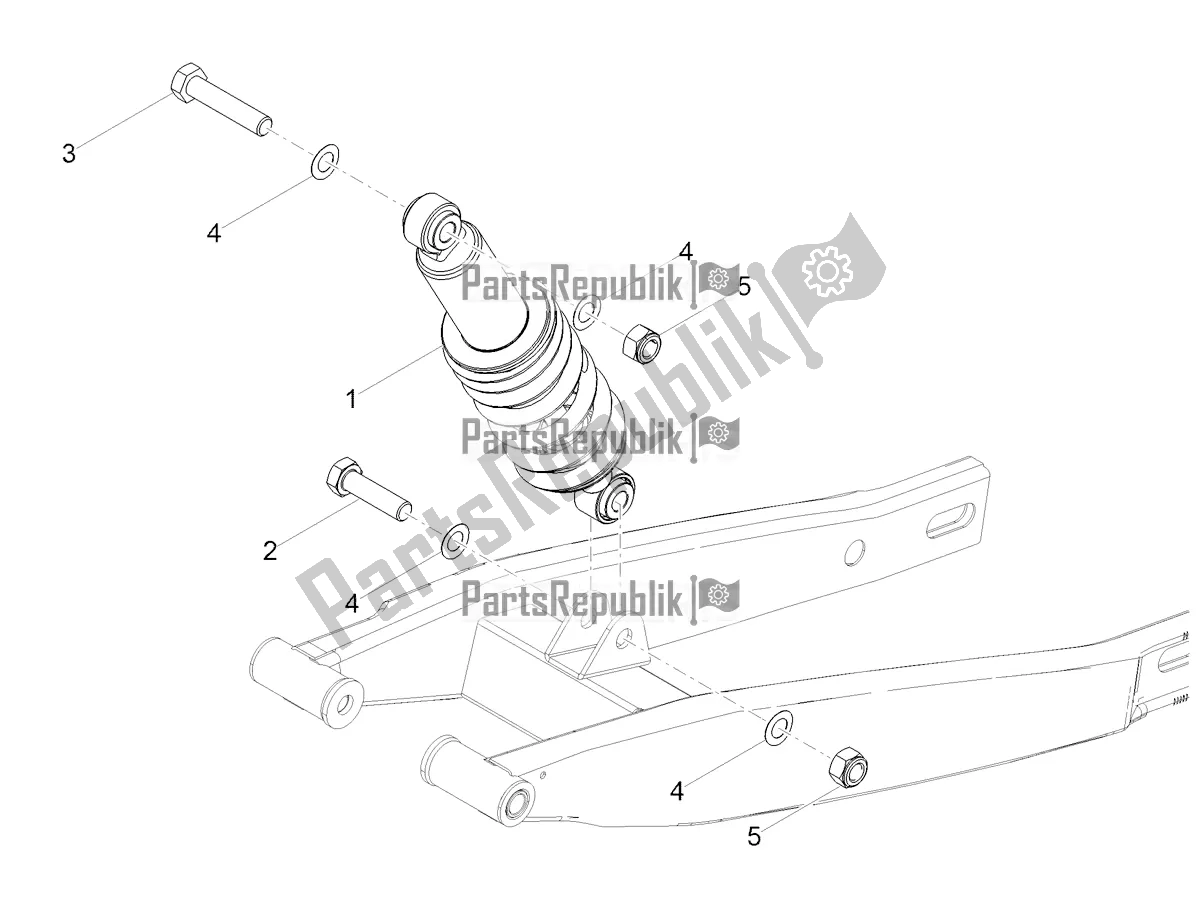 All parts for the Shock Absorber of the Aprilia SX 50 2021
