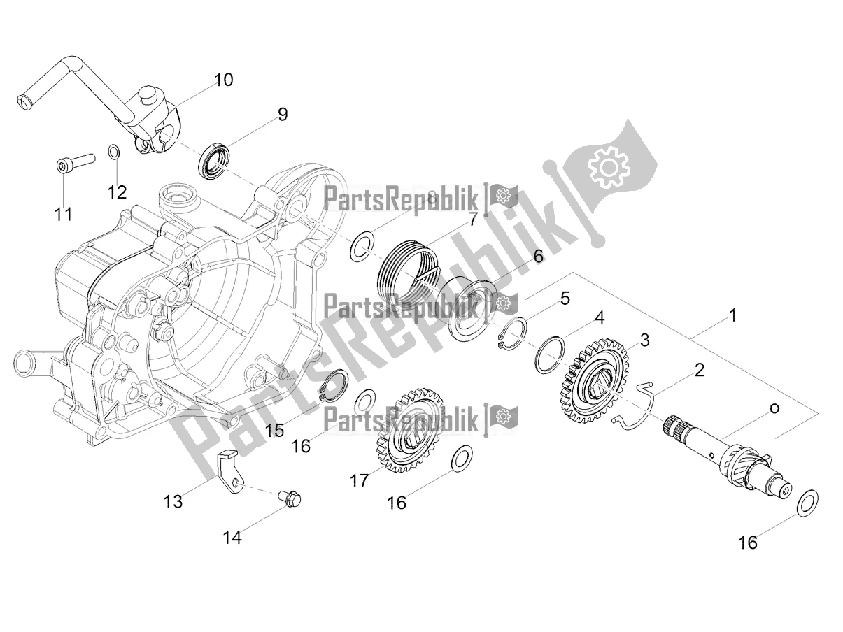 Alle onderdelen voor de Starter / Elektrische Starter van de Aprilia SX 50 2021