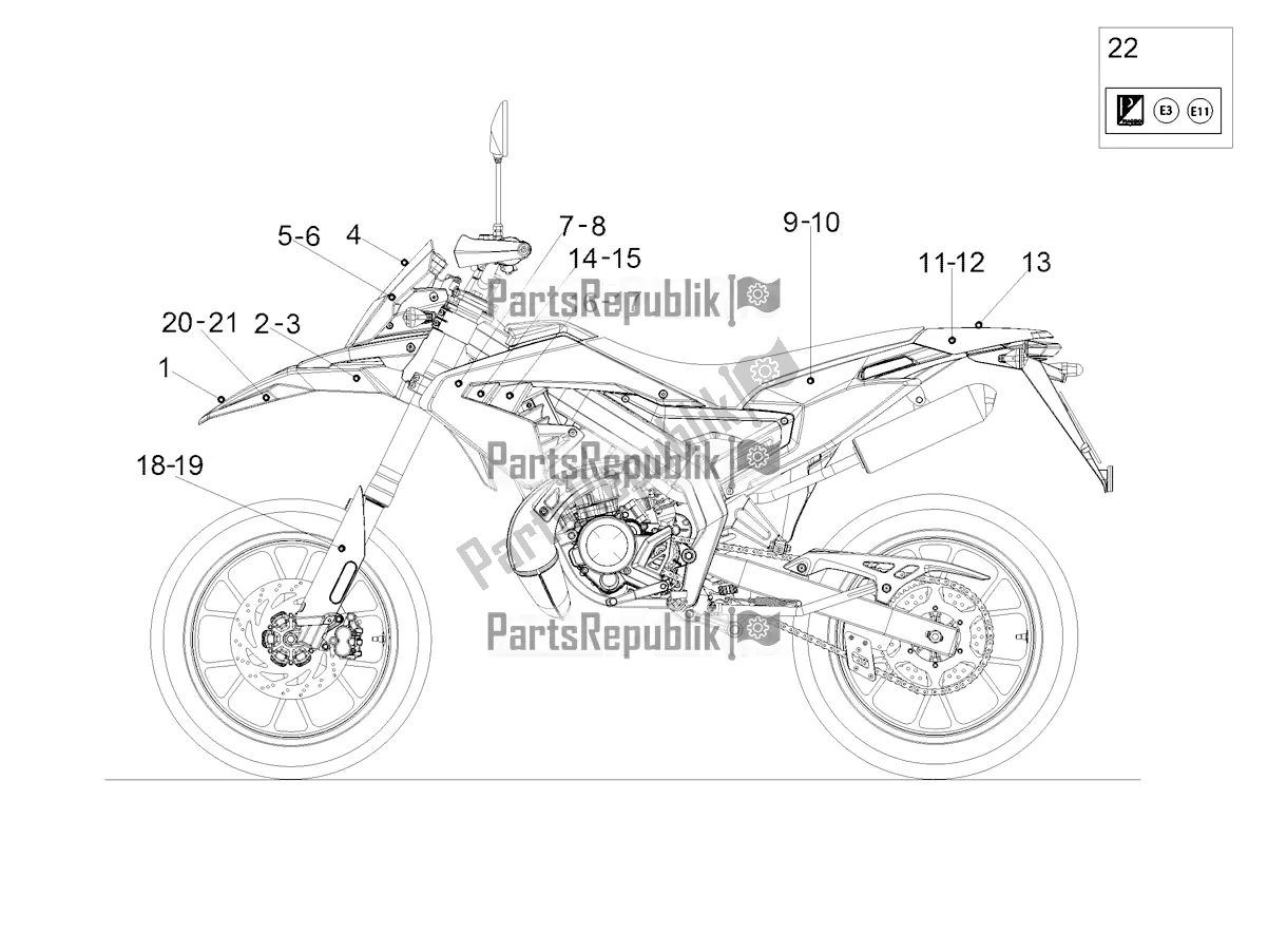 Alle onderdelen voor de Sticker van de Aprilia SX 50 Factory 2018