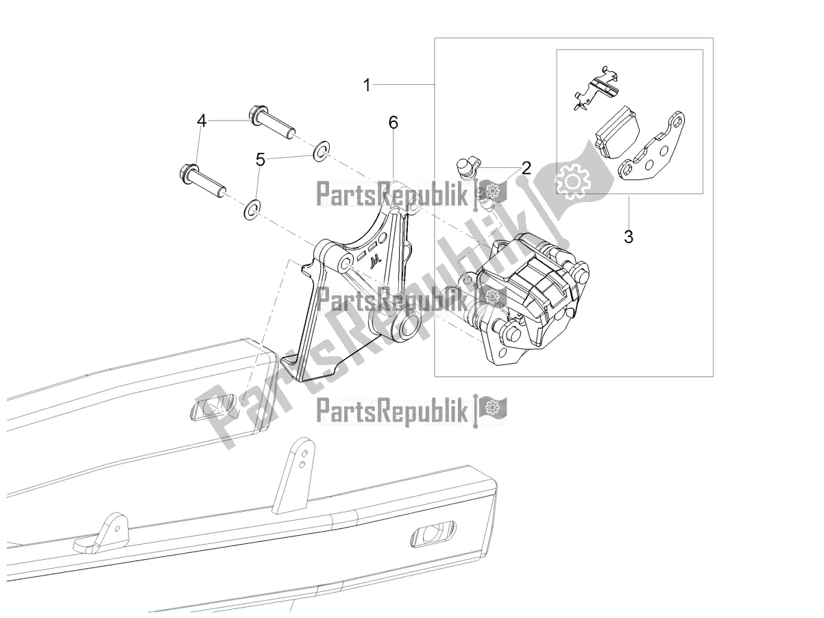 All parts for the Rear Brake Caliper of the Aprilia SX 50 Factory 2018