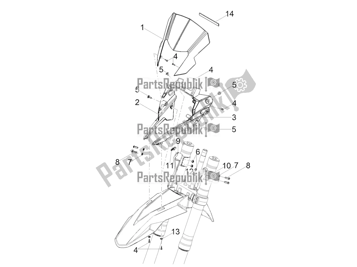 All parts for the Windshield of the Aprilia SX 50 Factory 2018