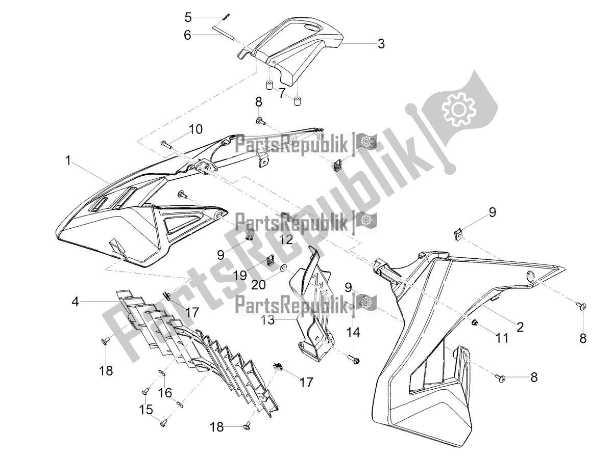 All parts for the Duct of the Aprilia SX 50 Factory 2019