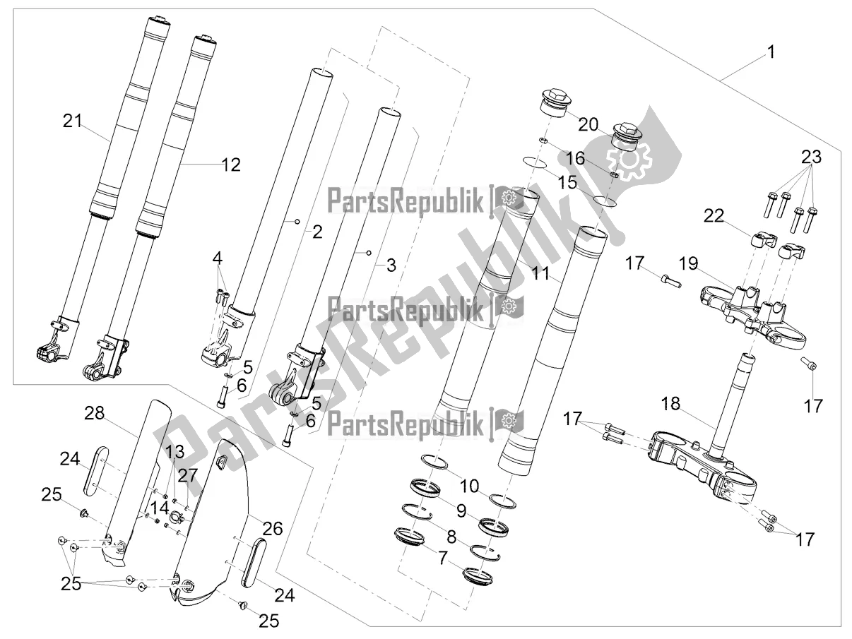 Todas las partes para Tenedor Frontal de Aprilia SX 50 Factory 2019