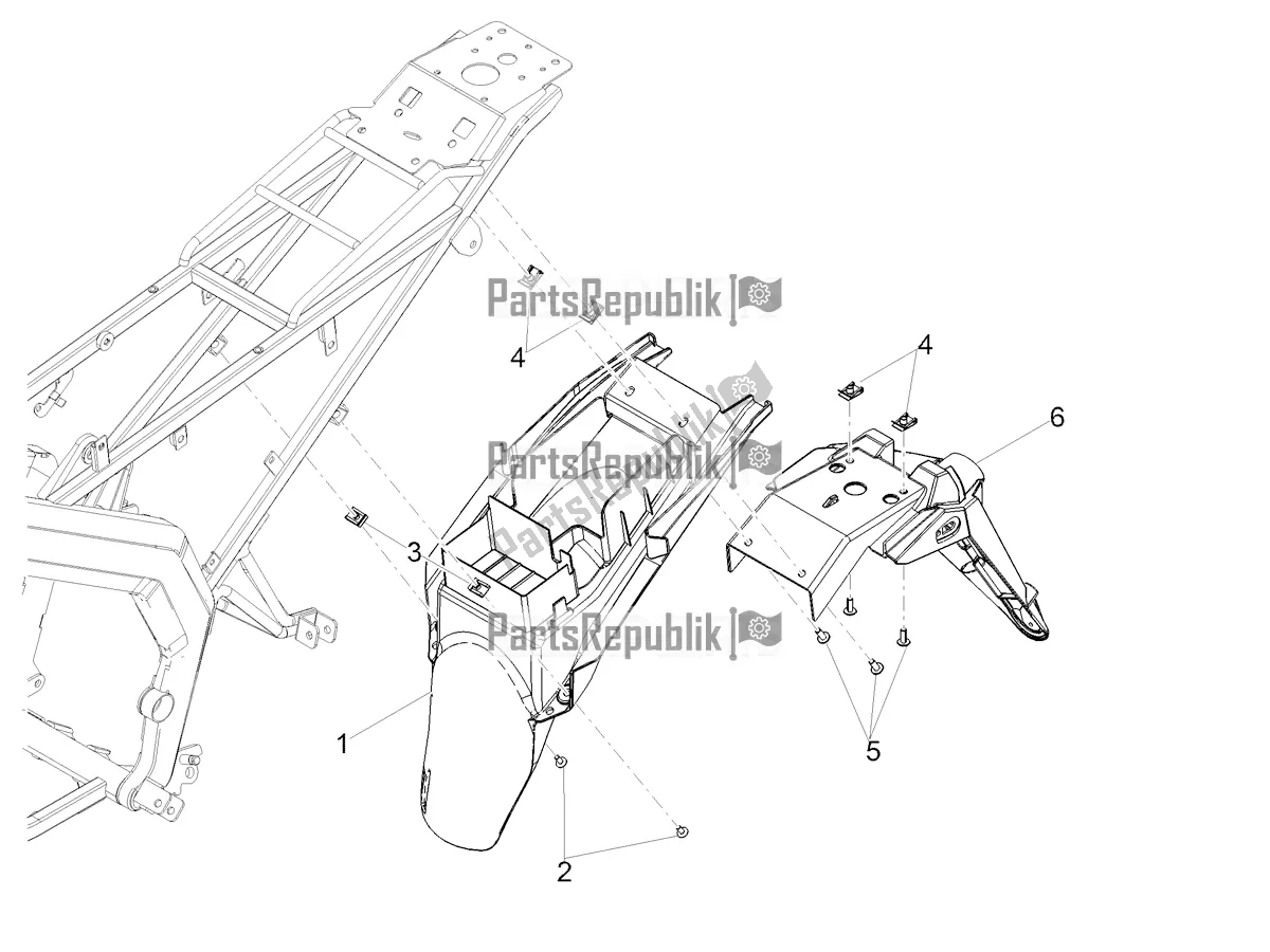 Todas las partes para Guardabarros Trasero de Aprilia SX 50 Factory 2019