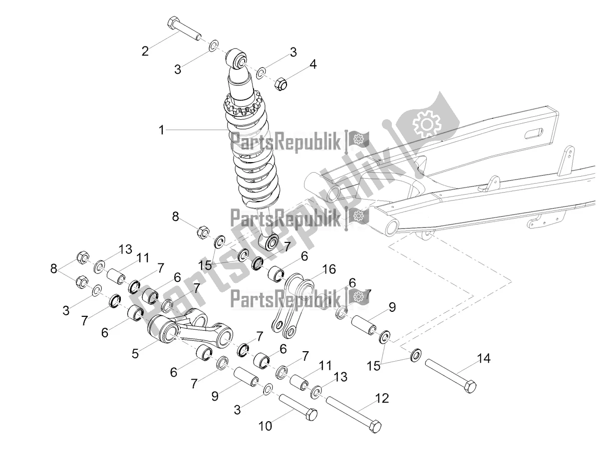 All parts for the Shock Absorber of the Aprilia SX 50 Factory 2019