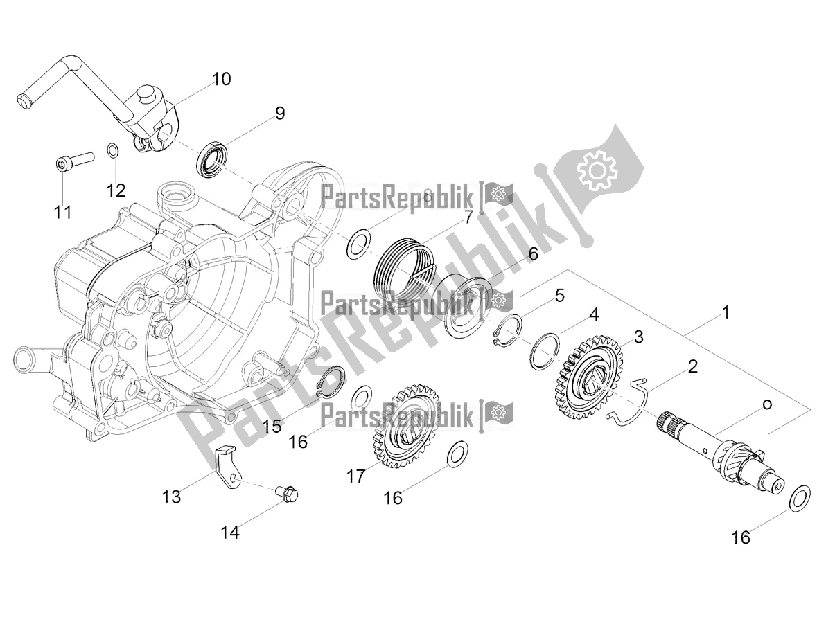 Alle onderdelen voor de Starter / Elektrische Starter van de Aprilia SX 50 Factory 2019