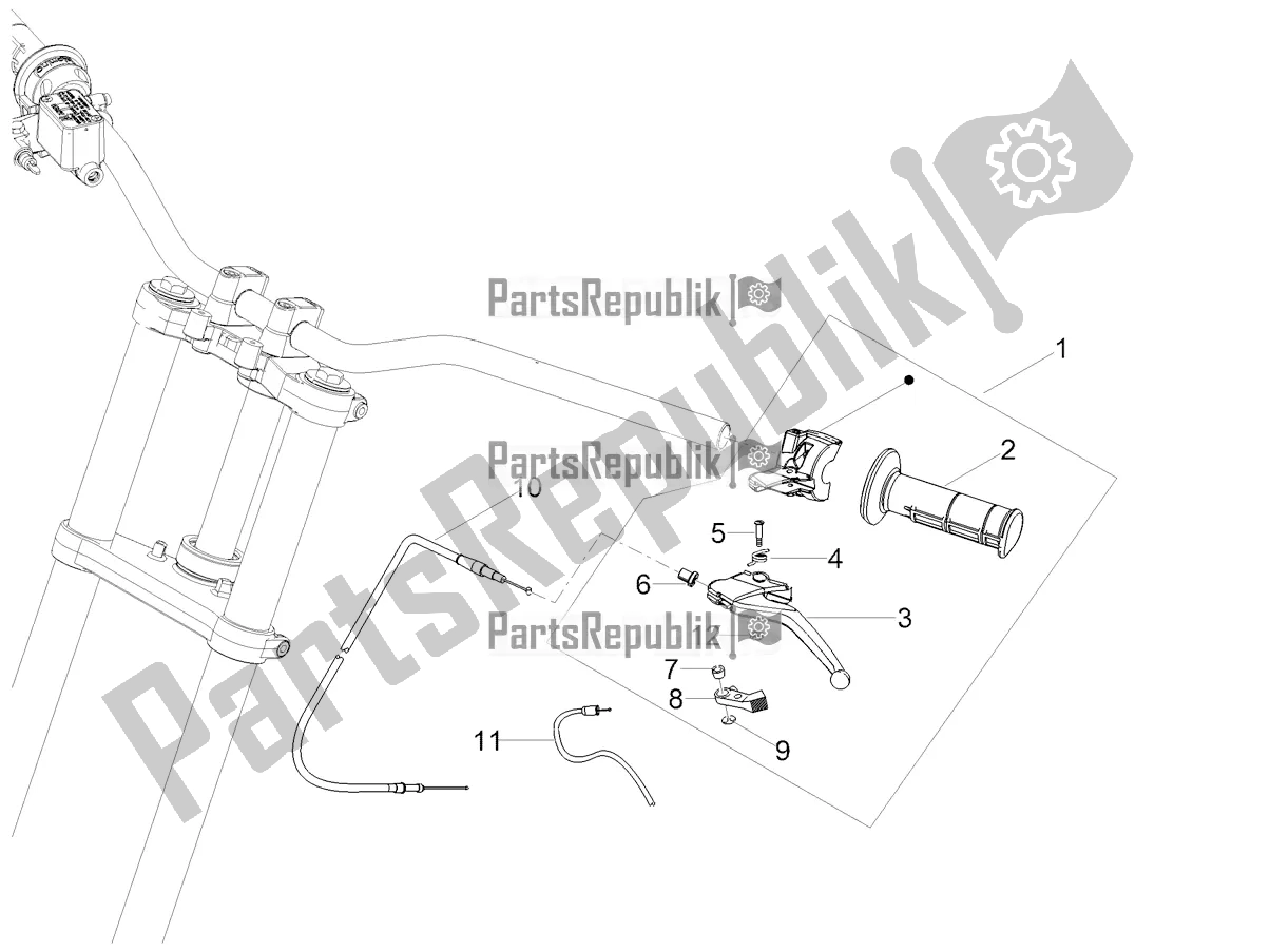 Todas as partes de Controle De Embreagem do Aprilia SX 50 Factory 2020