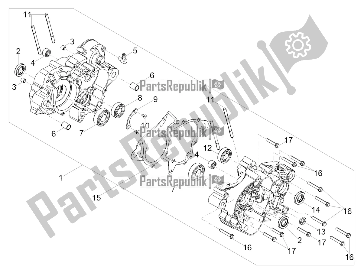All parts for the Crankcases I of the Aprilia SX 50 Factory 2020