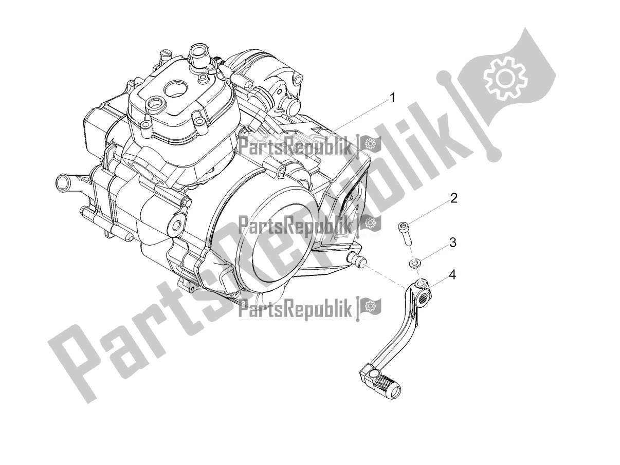 Todas as partes de Alavanca Parcial De Completação Do Motor do Aprilia SX 50 Factory 2020